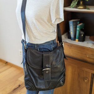 Black Leather Coach Bag (G3S)
